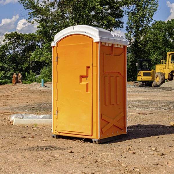 how often are the porta potties cleaned and serviced during a rental period in Coldwater